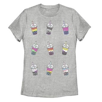 Juniors' Trendy Pride Boba Graphic Tee