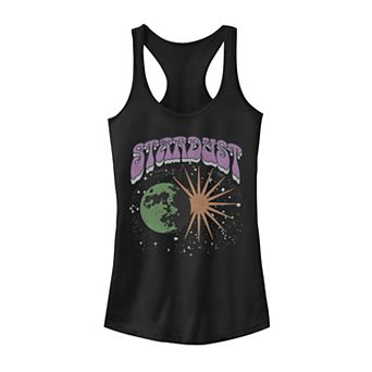 Juniors' Stardust Earth Retro Portrait Graphic Tank Top
