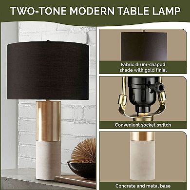 Hampton Hill Fulton 1-Light Metal & Concrete Table Lamp