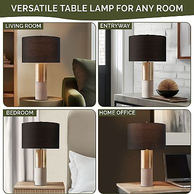 Hampton Hill Fulton 1-Light Metal & Concrete Table Lamp