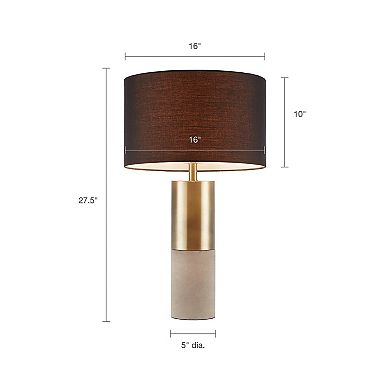 Hampton Hill Fulton 1-Light Metal & Concrete Table Lamp