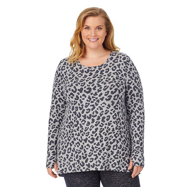 Plus Size Cuddl Duds® Soft Knit Long Sleeve Tunic Top