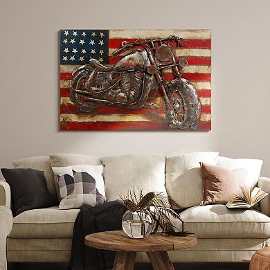 Motorcycle 3 Mixed Media Iron Dimensional Wall Art