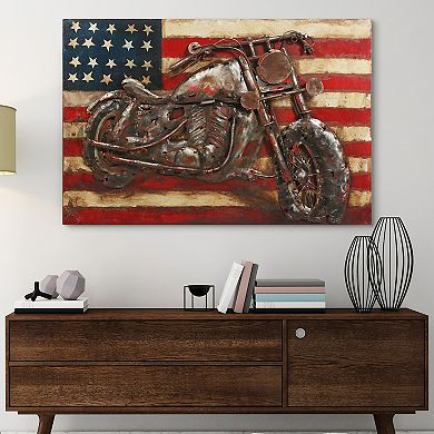 Motorcycle 3 Mixed Media Iron Dimensional Wall Art