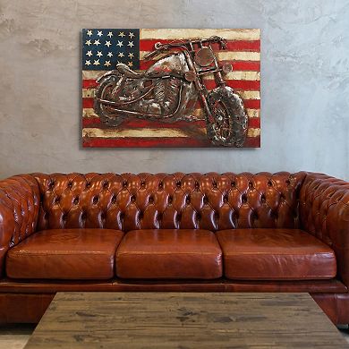 Motorcycle 3 Mixed Media Iron Dimensional Wall Art
