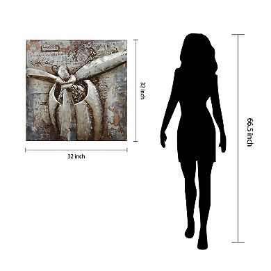 Empire Art Direct Retro Airplane 1 Metal Wall Art