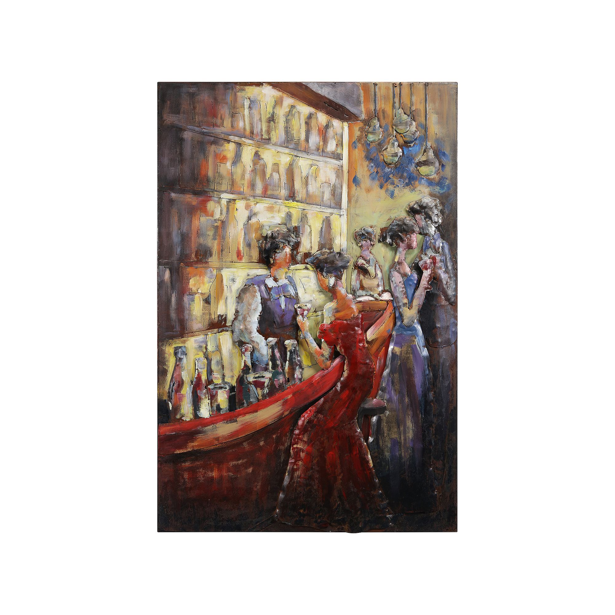 Tavern Mixed Media Iron Dimensional Wall Art, Multi