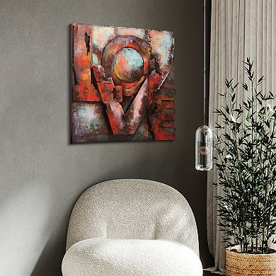 Love Mixed Media Iron Dimensional Wall Art