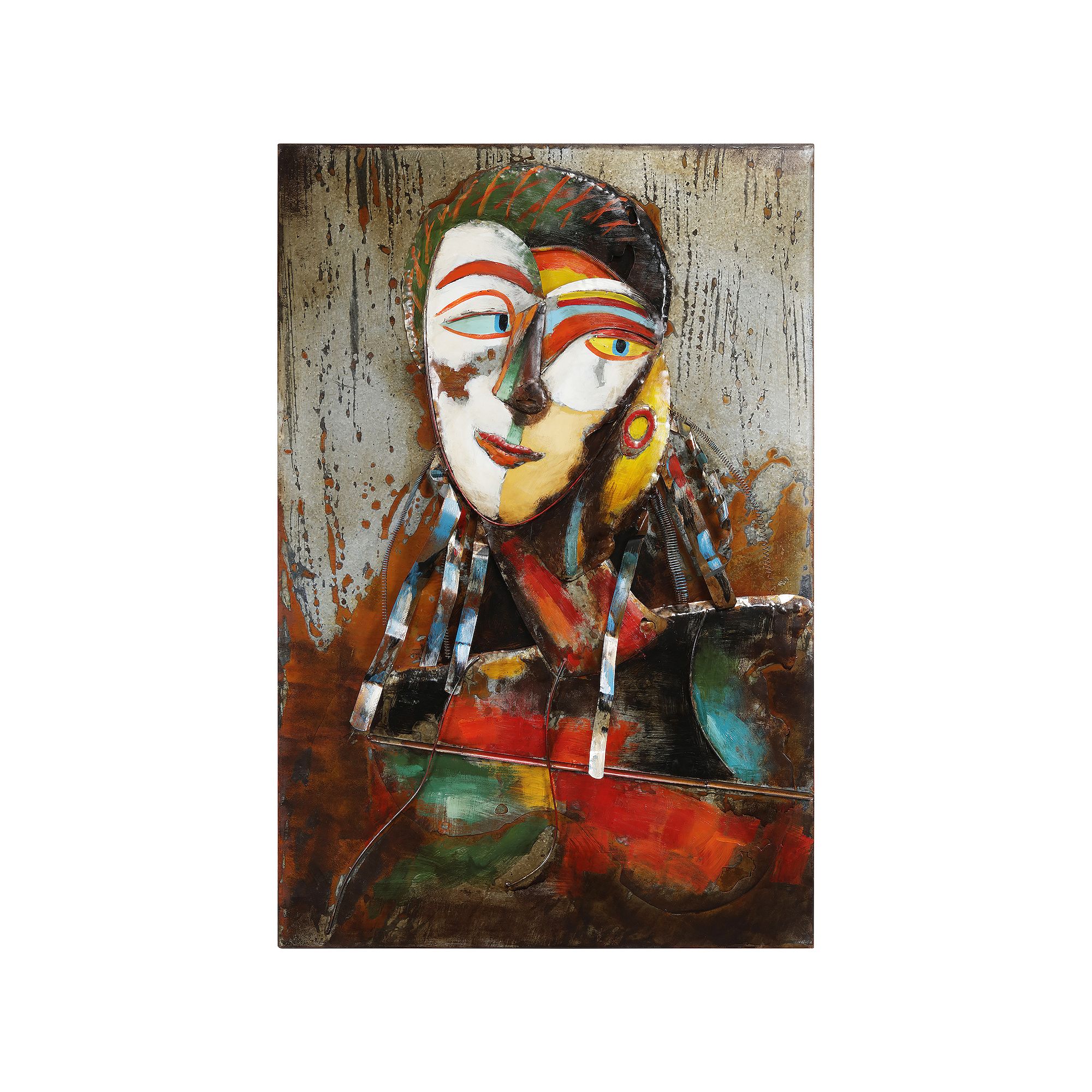 Home 1 Mixed Media Iron Dimensional Wall Art, Multi