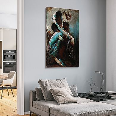 Ballroom Dancers Mixed Media Iron Dimensional Wall Art