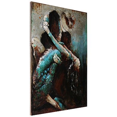 Ballroom Dancers Mixed Media Iron Dimensional Wall Art
