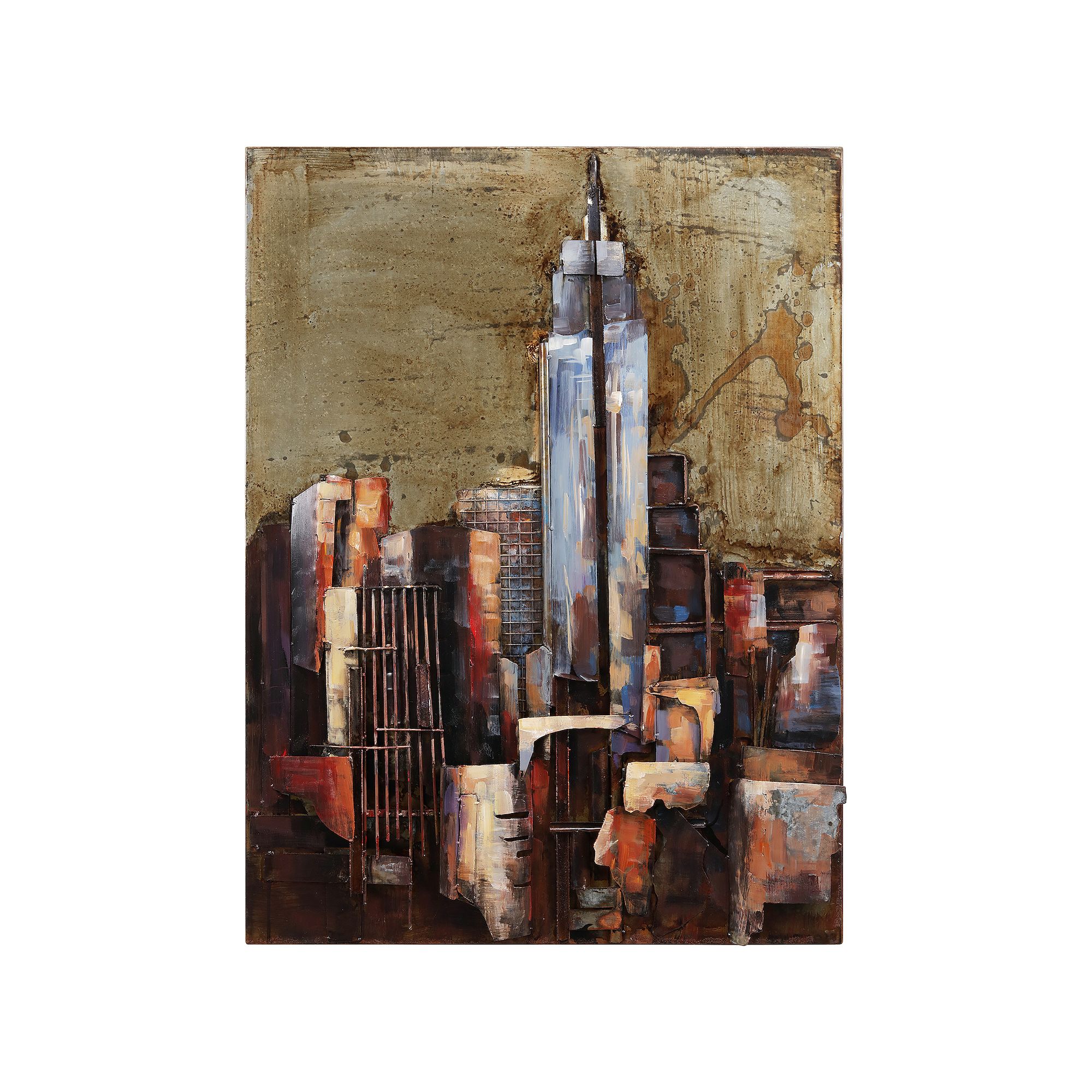 The Empire State Building Mixed Media Iron Dimensional Wall Art, Multi