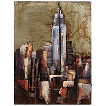 The Empire State Building Mixed Media Iron Dimensional Wall Art