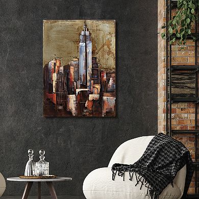 The Empire State Building Mixed Media Iron Dimensional Wall Art