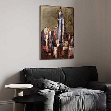 The Empire State Building Mixed Media Iron Dimensional Wall Art