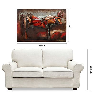 Bullish Mixed Media Iron Dimensional Wall Art