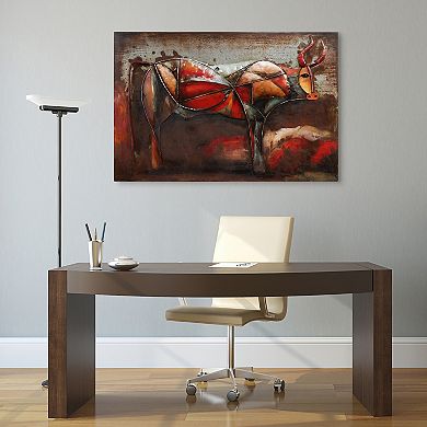 Bullish Mixed Media Iron Dimensional Wall Art