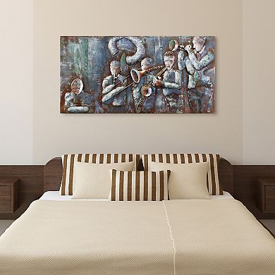 Jazz Band Mixed Media Iron Dimensional Wall Art