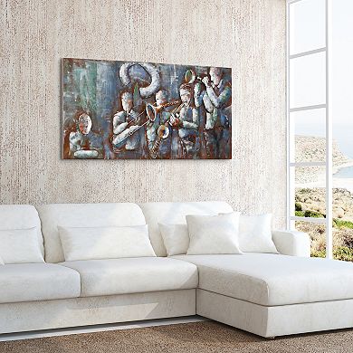 Jazz Band Mixed Media Iron Dimensional Wall Art