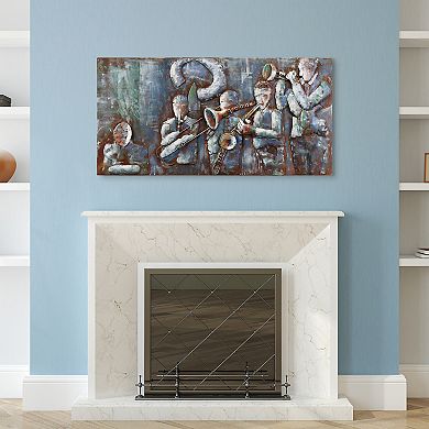 Jazz Band Mixed Media Iron Dimensional Wall Art