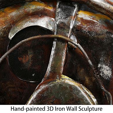 Benz Mixed Media Iron Dimensional Wall Art