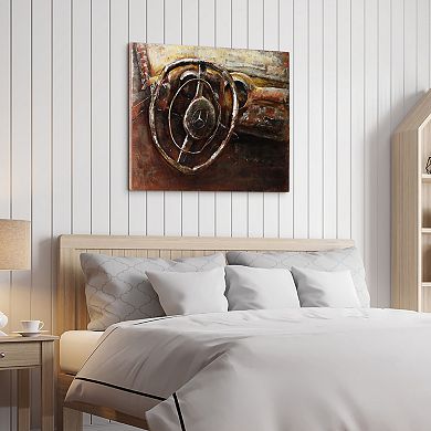 Benz Mixed Media Iron Dimensional Wall Art