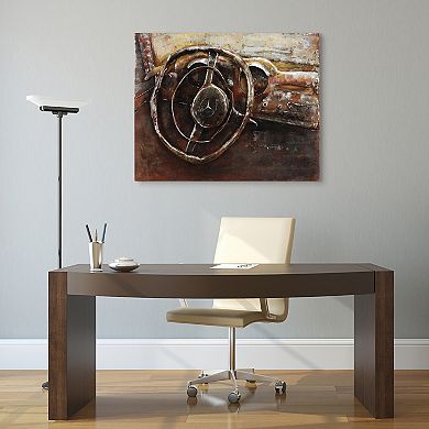 Benz Mixed Media Iron Dimensional Wall Art