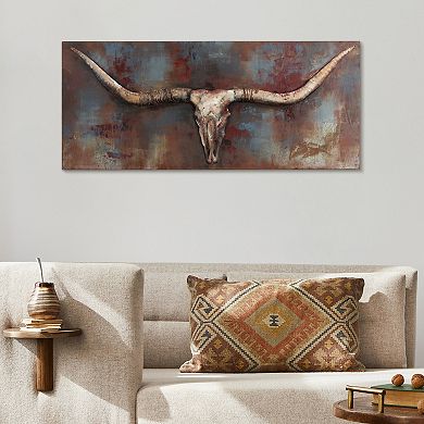 Empire Art Direct Long Horn Metal Wall Art