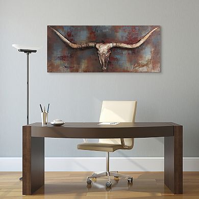 Empire Art Direct Long Horn Metal Wall Art