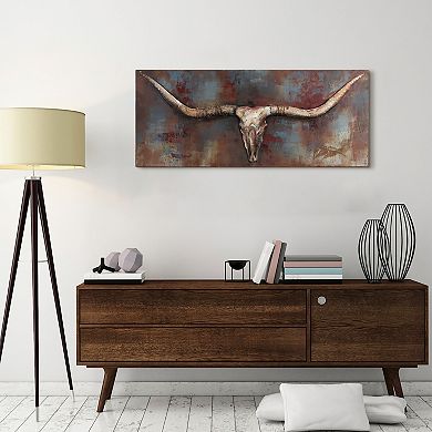 Empire Art Direct Long Horn Metal Wall Art