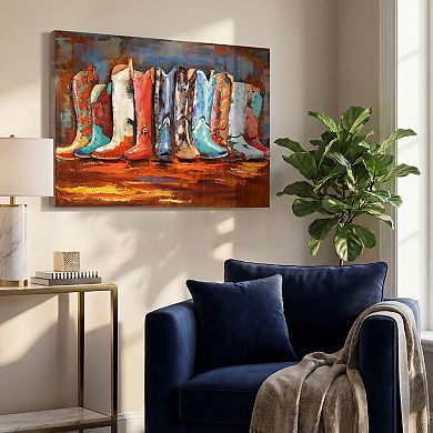 Empire Art Direct Cowboy Boots Metal Wall Art