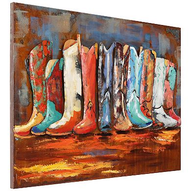 Empire Art Direct Cowboy Boots Metal Wall Art