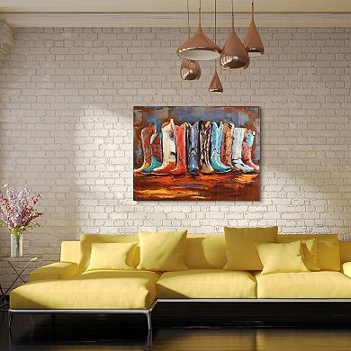 Empire Art Direct Cowboy Boots Metal Wall Art