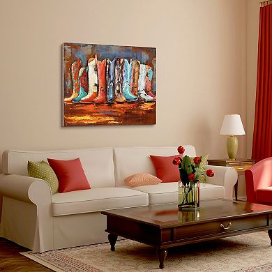 Empire Art Direct Cowboy Boots Metal Wall Art
