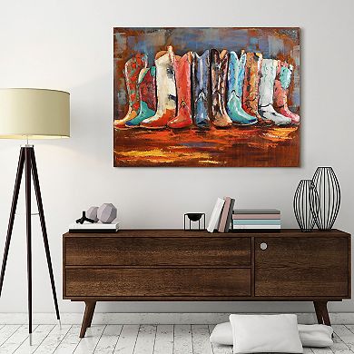 Empire Art Direct Cowboy Boots Metal Wall Art