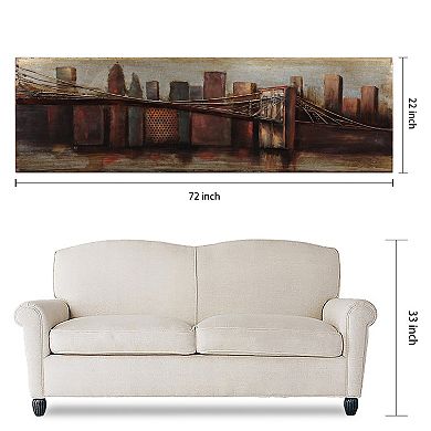 Bridge to the City 1 Mixed Media Iron Dimensional Wall Art