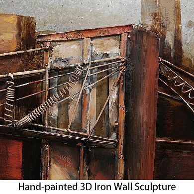 Bridge to the City 1 Mixed Media Iron Dimensional Wall Art