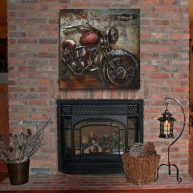 Motorcycle Mixed Media Iron Dimensional Wall Art