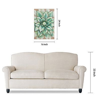 Succulent 2 Mixed Media Iron Dimensional Wall Art