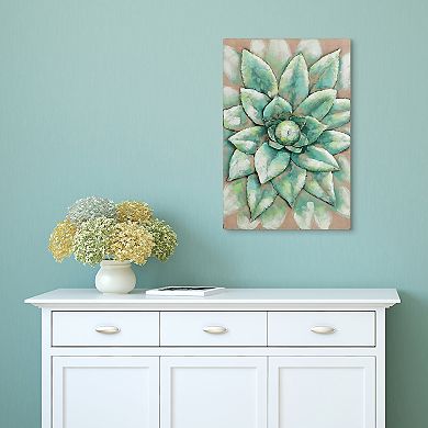 Succulent 2 Mixed Media Iron Dimensional Wall Art