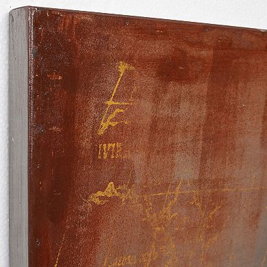 Blue car Mixed Media Iron Dimensional Wall Art