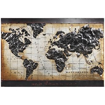 Empire Art Direct World Map 2 Metal Wall Art