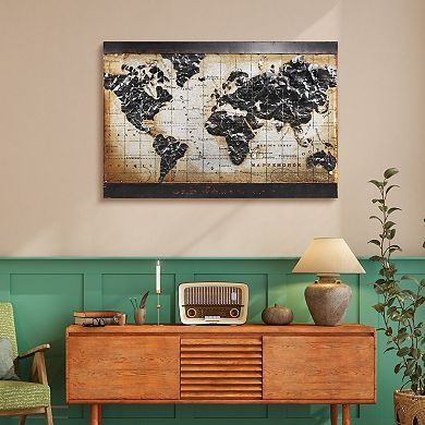 Empire Art Direct World Map 2 Metal Wall Art