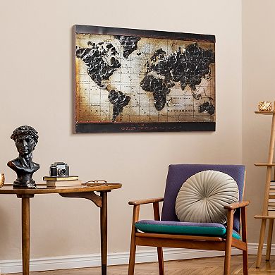Empire Art Direct World Map 2 Metal Wall Art