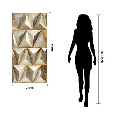 Steel Mixed Media Iron Dimensional Wall Art