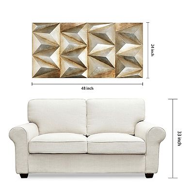 Steel Mixed Media Iron Dimensional Wall Art