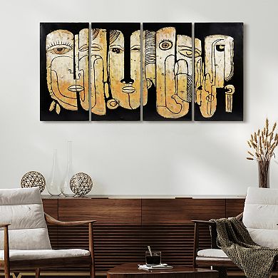 Totem poles Mixed Media Iron Dimensional Wall Art