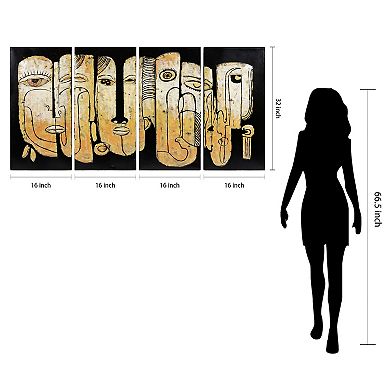 Totem poles Mixed Media Iron Dimensional Wall Art