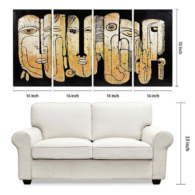 Totem poles Mixed Media Iron Dimensional Wall Art