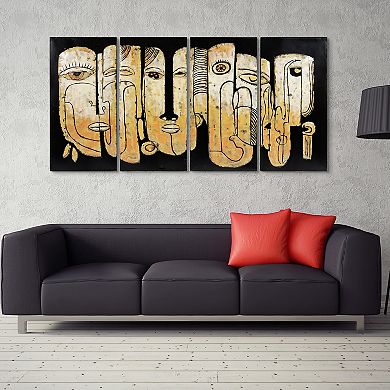 Totem poles Mixed Media Iron Dimensional Wall Art